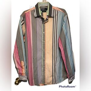 Polo by Ralph Lauren Striped Casual Button Down Shirt Sz 16L